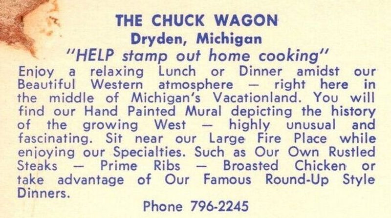 Pine House Kitchen & Bar (Chuck Wagon) - Vintage Postcard